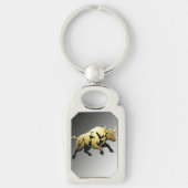 Golden Bull – Strength & Prosperity Emblem Sleutelhanger (Voorkant)