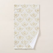 Golden Bumble Bee avec un Motif de la Couronne (Serviette à main)
