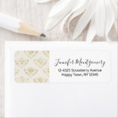 Golden Bumble Bee met kroonpatroon Etiket (Insitu)