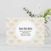 Golden Bumble Bee Pattern bewaart de datum Save The Date (Staand voorkant)