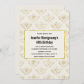 Golden Bumble Bee Pattern Birthday Kaart (Voorkant / Achterkant)