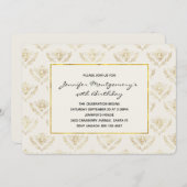 Golden Bumble Bee Pattern Birthday Kaart (Voorkant / Achterkant)