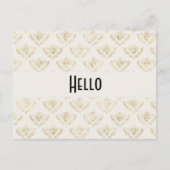 Golden Bumble Bee Pattern Hallo Briefkaart (Voorkant)