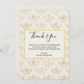 Golden Bumble Bee Pattern Hartelijk dank Bedankkaart (Voorkant / Achterkant)