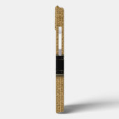 Golden Burlap iPhone 6 Coque Monogramme personnali (Verso / Gauche)