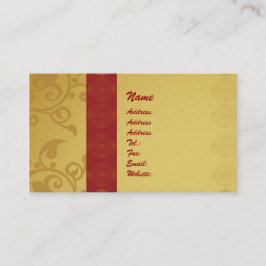 Golden  business card 2 sided printed visitekaartje