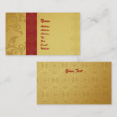 Golden business card 2 sided printed visitekaartje (Voorkant / Achterkant)