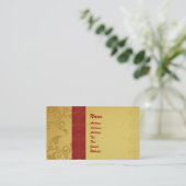 Golden business card 2 sided printed visitekaartje (Staand voorkant)