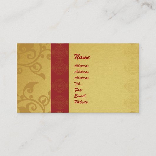Golden business card 2 sided printed visitekaartje (Voorkant)