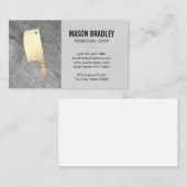 Golden Butcher Knife | Chef Visitekaartje (Voorkant / Achterkant)