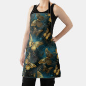 Golden Butterflies All-Over Print Schort (Insitu)