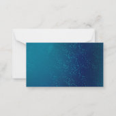 Golden Butterflies op een blauwe achtergrond Notitiekaartje (Achterkant)