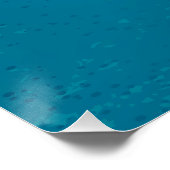 Golden Butterflies op een blauwe achtergrond Perfect Poster (Hoek)