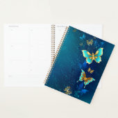 Golden Butterflies op een blauwe achtergrond Planner (Display)