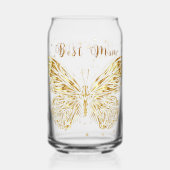 Golden Butterfly Blikvorm Glas (Achterkant)