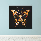Golden Butterfly Canvas Afdruk (Insitu (Houten vloer))