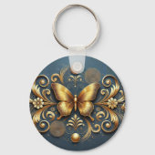 Golden Butterfly Design Sleutelhanger (Voorkant)