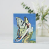 Golden Butterfly Fairy Briefkaart (Staand voorkant)