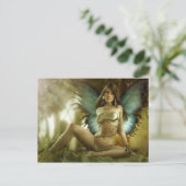 Golden Butterfly Fairy Briefkaart (Staand voorkant)