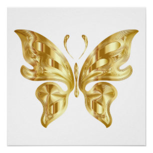 GOLDEN BUTTERFLY PERFECT POSTER