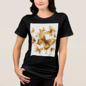Golden Butterfly, Soft shadows of fall Tri-Blend Shirt (Voorkant)
