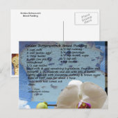 Golden Butterscotch Bread Pudding Recipe Briefkaart (Voorkant / Achterkant)