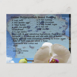 Golden Butterscotch Bread Pudding Recipe Briefkaart
