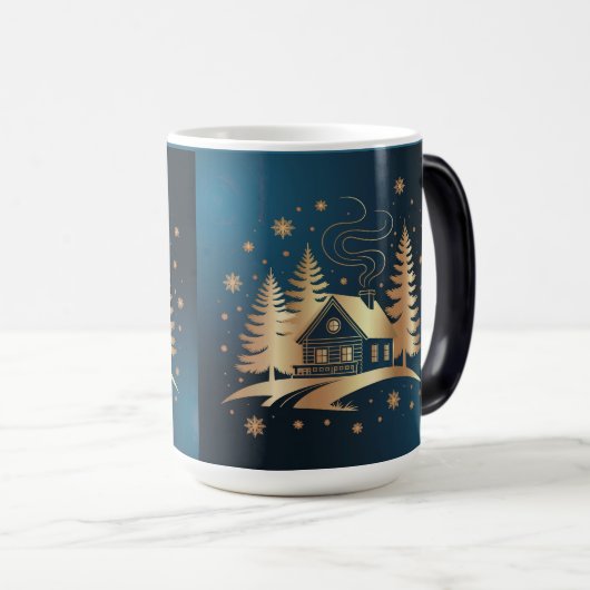 Golden Cabin Blue Morphing Mug (Devant droit)