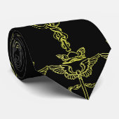 Golden Caduceus Stropdas (Opgerold)