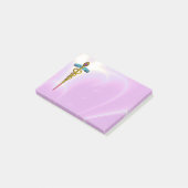GOLDEN CADUCEUS SYMBOL MONOGRAM Pink Post-it® Notes (Schuin)