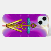 GOLDEN CADUCEUS VETERINAIR SYMBOOL / Roze Fuchsia Case-Mate iPhone Case (Achterkant (horizontaal))