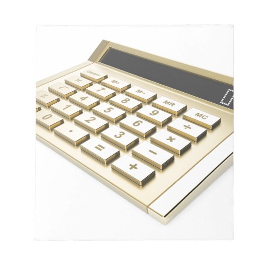 Golden calculator notitieblok (Voorkant)