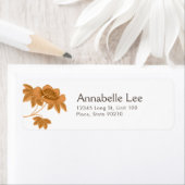 Golden Camellia Return Address Label (Insitu)