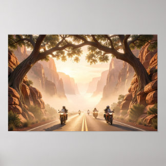 Golden Canyon-rit op Poster van Eerste Licht