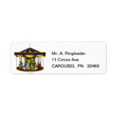 Golden Carousel Return Address Labels (Voorkant)