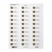 Golden Carousel Return Address Labels (Full Sheet)