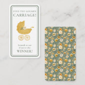 Golden Carriage Scratch-Off Game Sage Green Winner Visitekaartje (Voorkant / Achterkant)