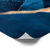 Golden Celestial Peaks Waterverf Poster (Hoek)