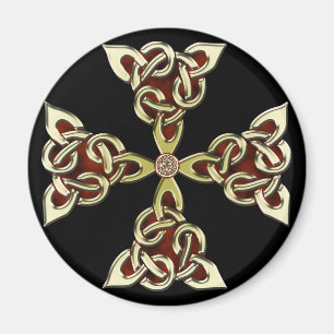 Golden Celtic Cross Magnet Magneet