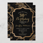 Golden chain glamour leopard cheetah kaart (Voorkant / Achterkant)