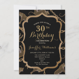 Golden chain glamour leopard cheetah kaart