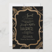 Golden chain glamour leopard cheetah kaart (Voorkant)