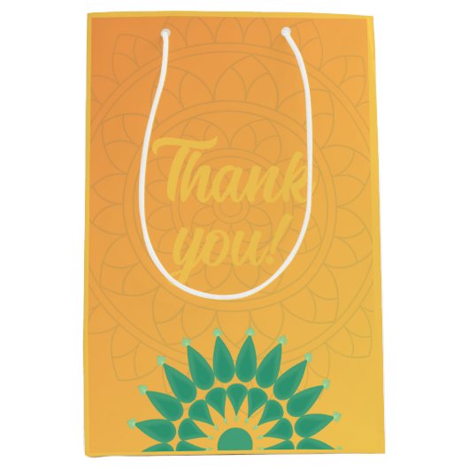 Golden Chakra BG Dank u Terugkeer Medium Cadeauzakje (Voorkant)