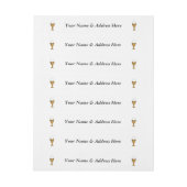 Golden Chalice en Host - Heilige Communie Omwikkelbaar Adreslabel (Vel)