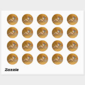 Golden Cherub Ronde Sticker (Vel)