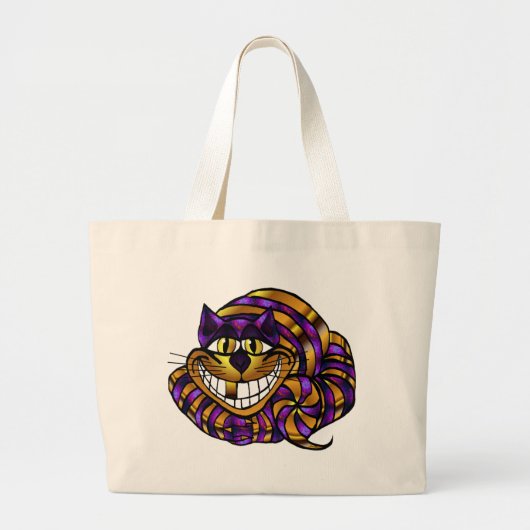 Golden Cheshire Cat Bag Grote Tote Bag (Voorkant)