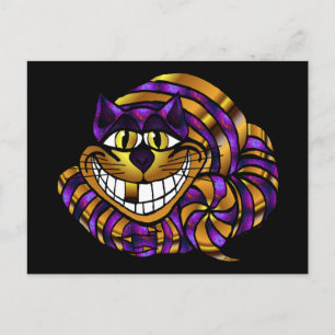 Golden Cheshire Cat Briefkaart