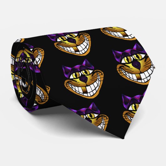 Golden Cheshire Cat Stropdas (Opgerold)