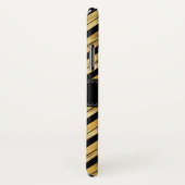 Golden Chevron Pattern White Monogram Case-Mate iPhone Case (Achterkant / rechts)