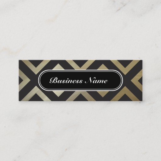 Golden Chic Graphic Square Patroon Mini Visitekaartje (Voorkant)